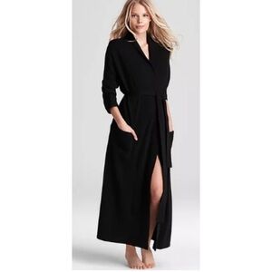 Arlotta 100% Cashmere Shawl Wrap 51" Long Belted Robe in Black Size XS  895$